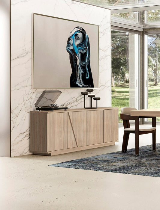 Nova Domus Victoria Italian Modern Walnut Caracalla Buffet β Luxurious Contemporary Dining Room Storage