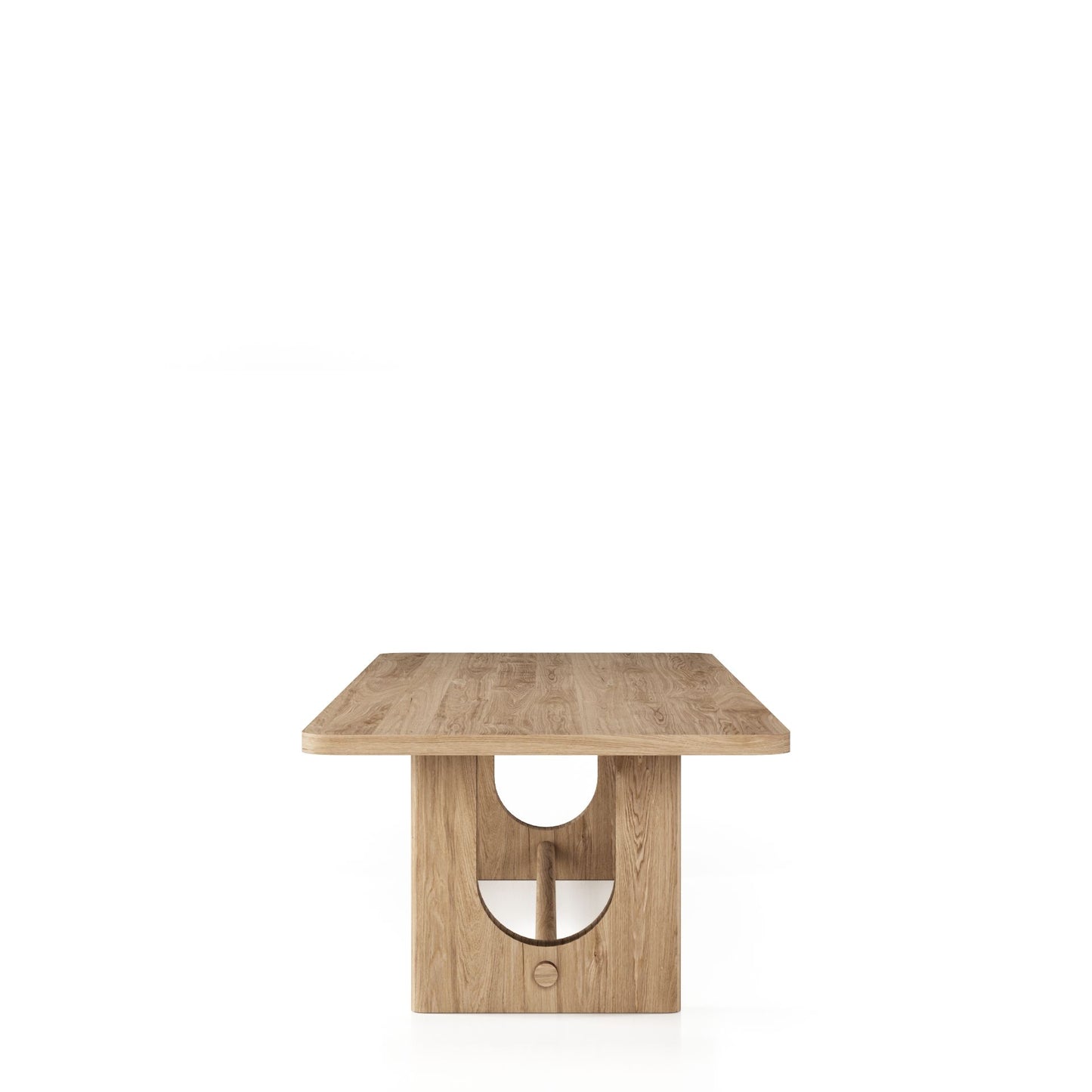 Modrest Walz Modern Natural Oak Rectangular Dining Table A Sleek Fusion of Natural Elegance and Contemporary Design for Sophisticated Dining Spaces