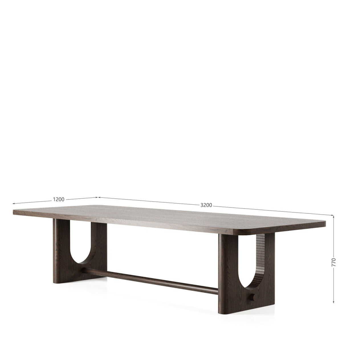 Walz Brown Oak Rectangular Dining Table
