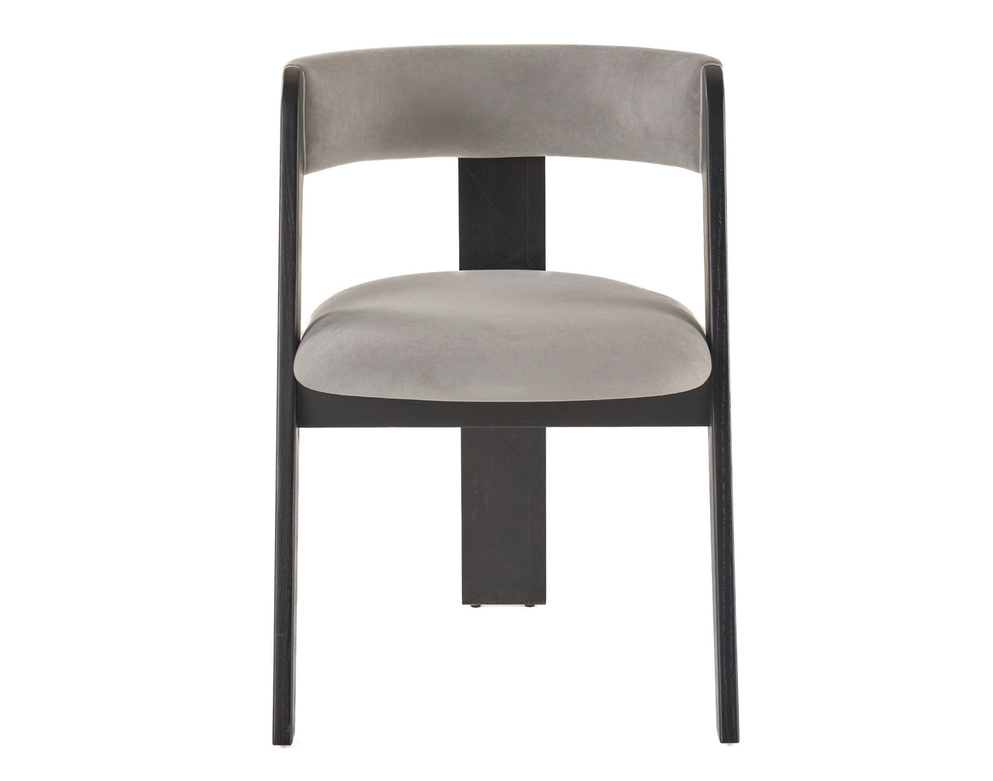 Washington Modern Grey Fabric and Ebony Oak Dining Chair Set of 2 for Contemporary Dining Rooms