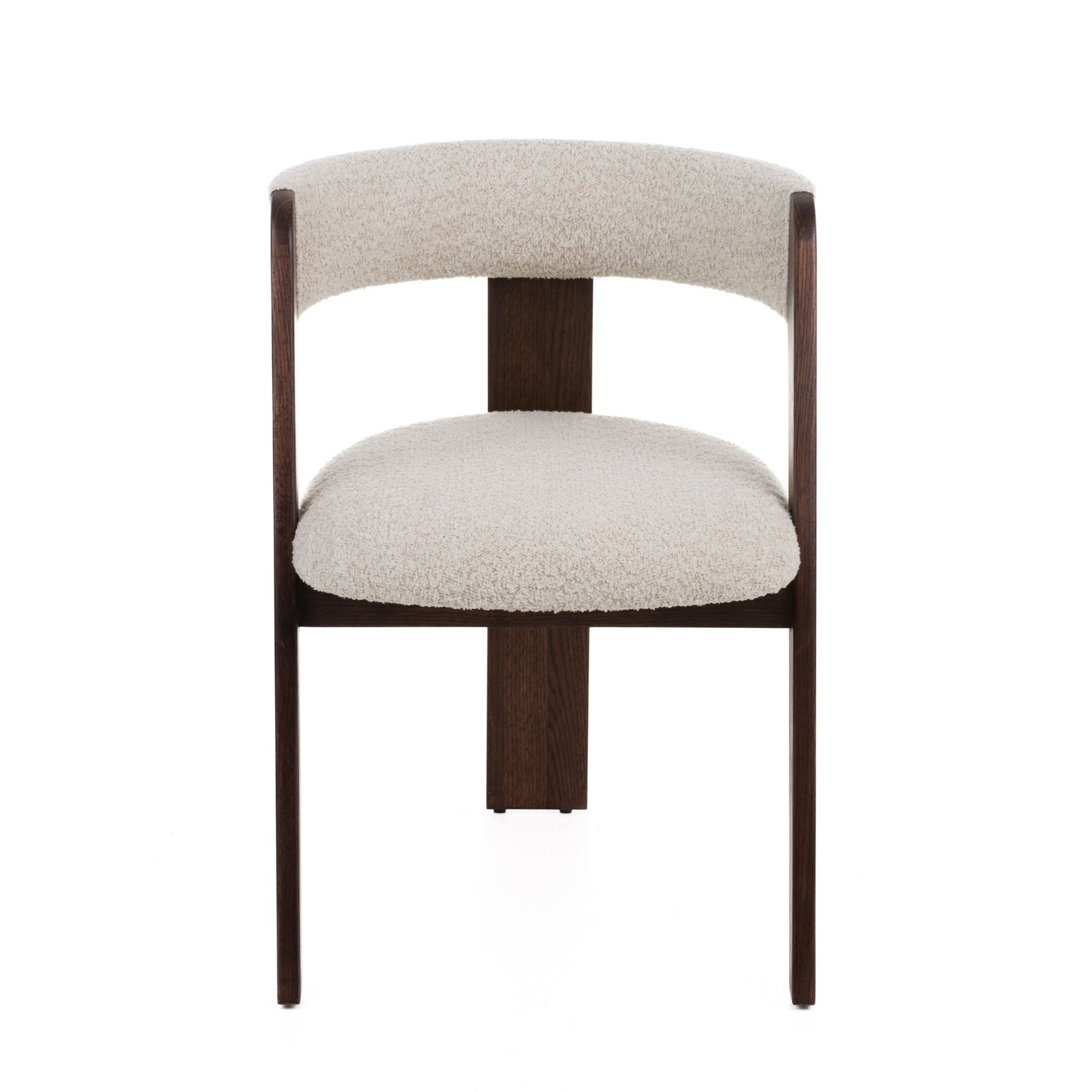 Washington Dining Chair (Set of 2) β Modern Cream Fabric Upholstery with Brown Oak Frame