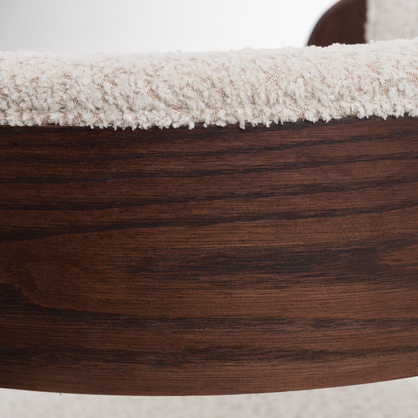 Washington Dining Chair (Set of 2) β Modern Cream Fabric Upholstery with Brown Oak Frame