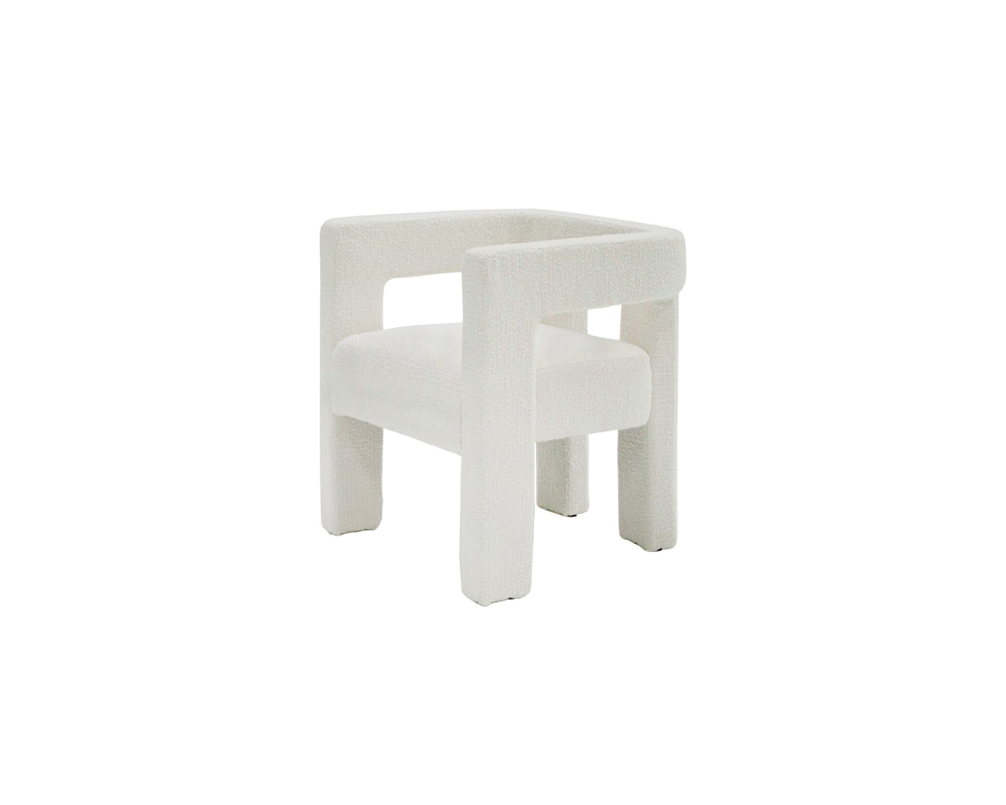 Modrest Drea Dining Chair – Modern White Fabric Design for Sleek Dining Spaces