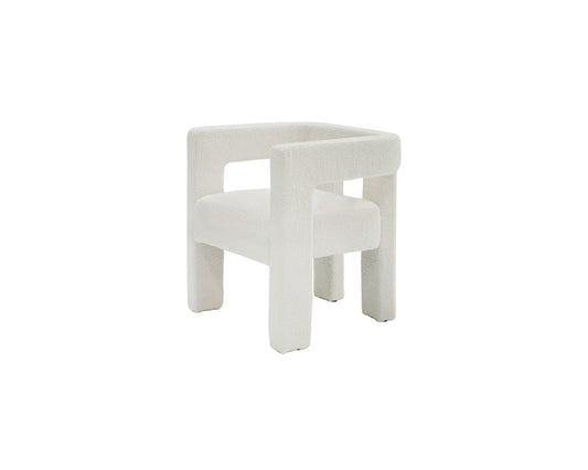 Modrest Drea Dining Chair β Modern White Fabric Design for Sleek Dining Spaces