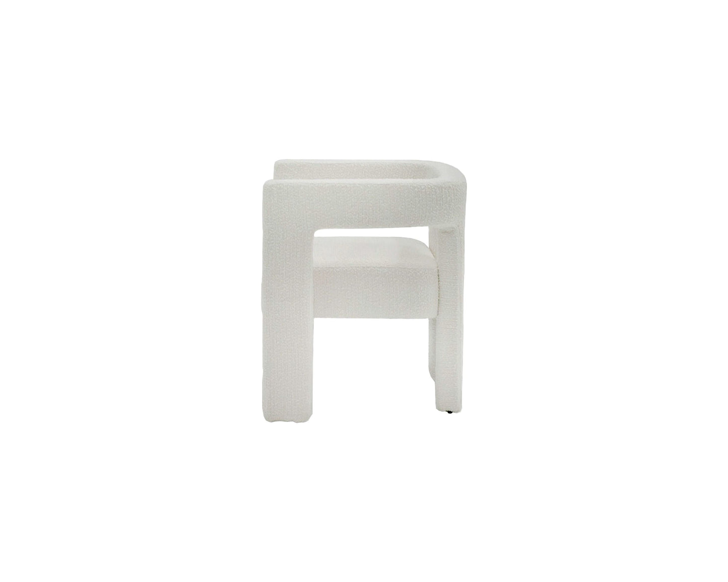 Modrest Drea Dining Chair – Modern White Fabric Design for Sleek Dining Spaces
