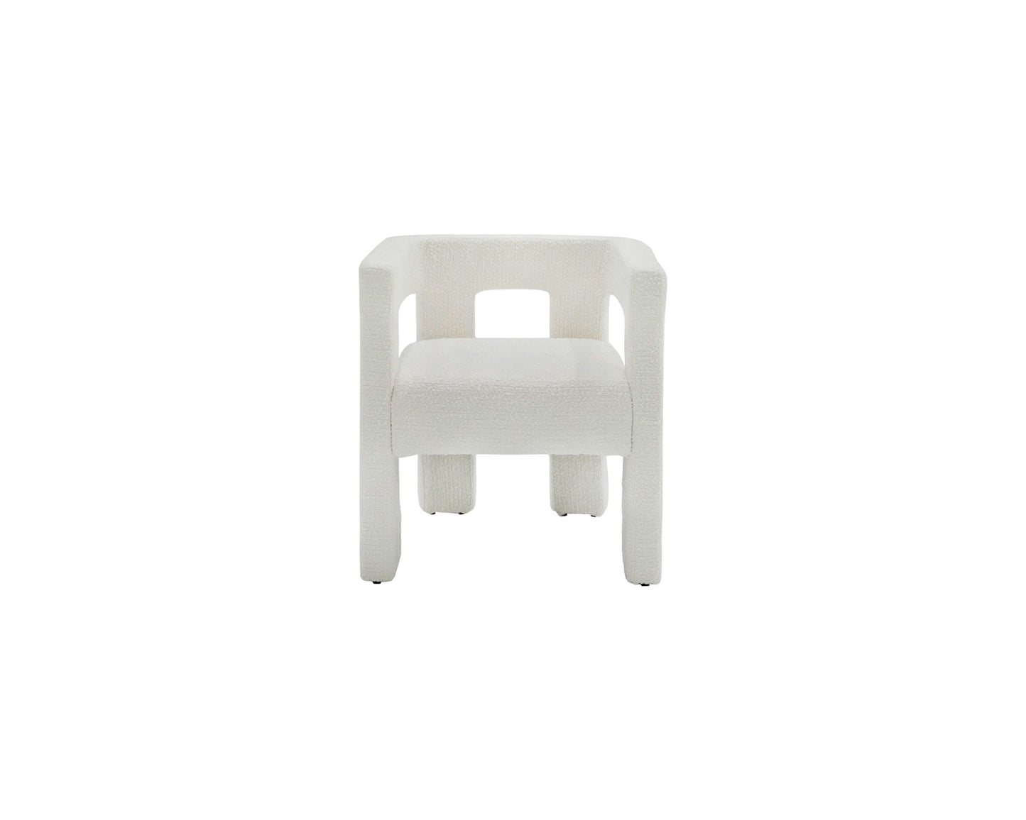 Modrest Drea Dining Chair – Modern White Fabric Design for Sleek Dining Spaces