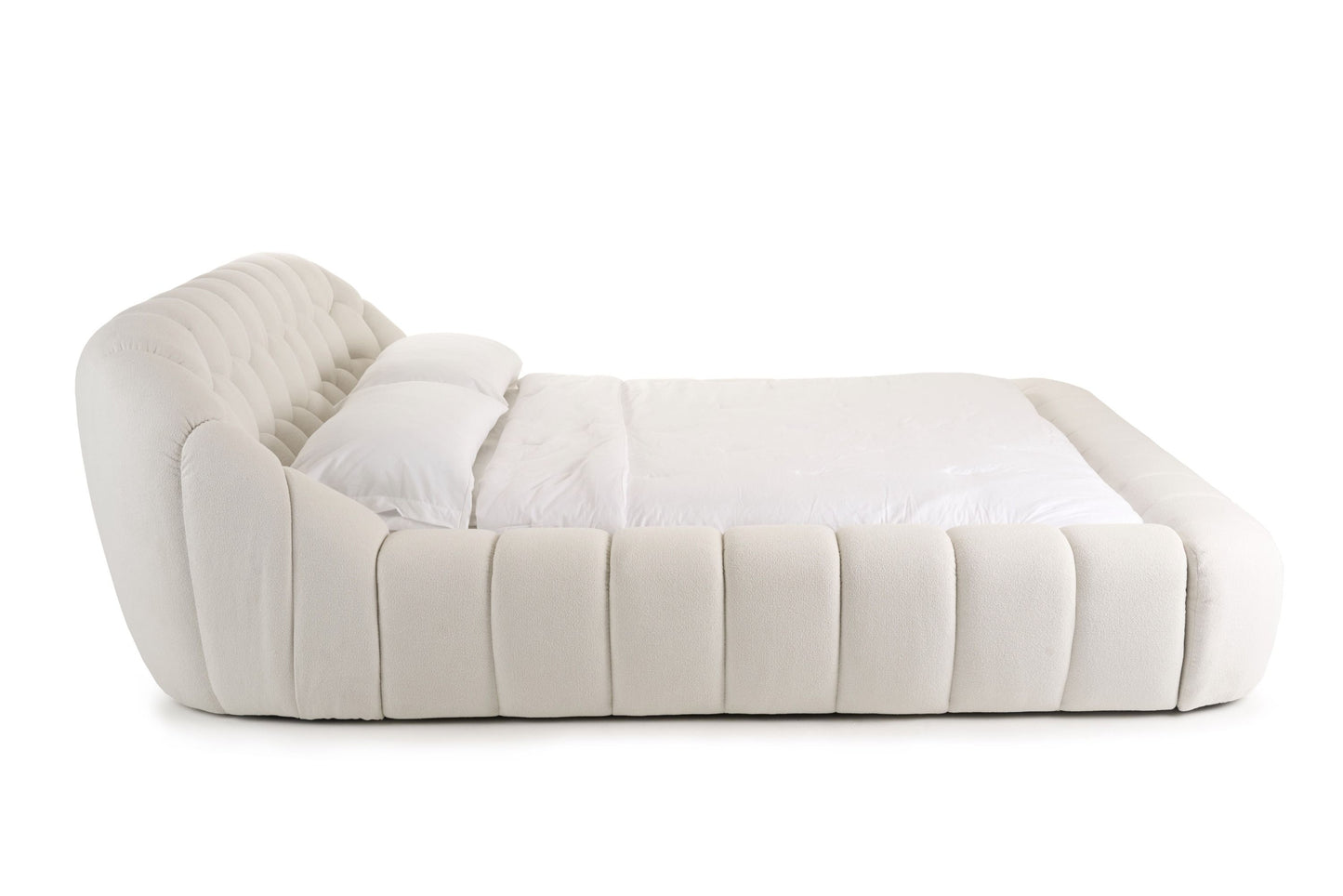 Divani Casa Yolonda - Modern Off White Fabric Bed
