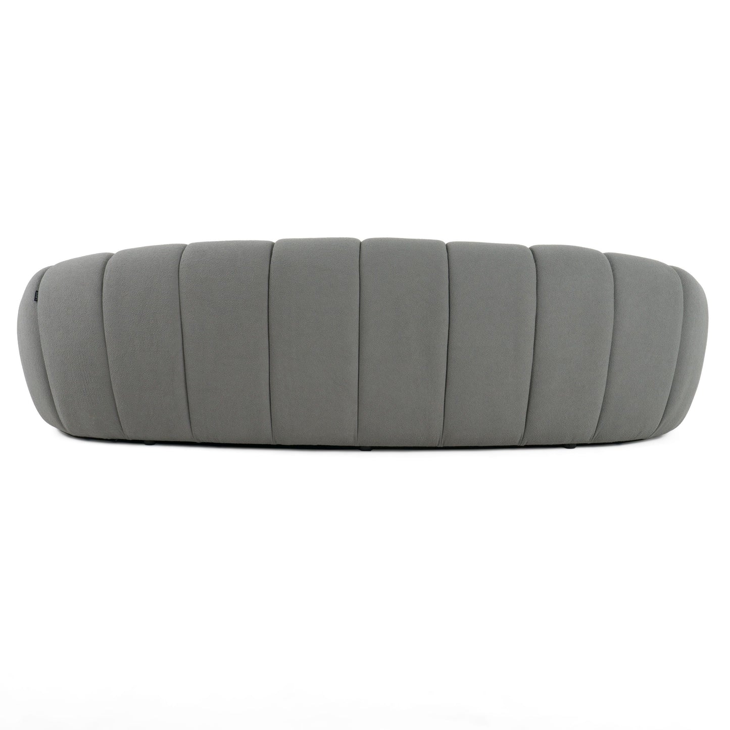 Divani Casa Yolonda Modern Curved Light Grey Fabric Sofa - Stylish and Comfortable Seating for Your Living Room