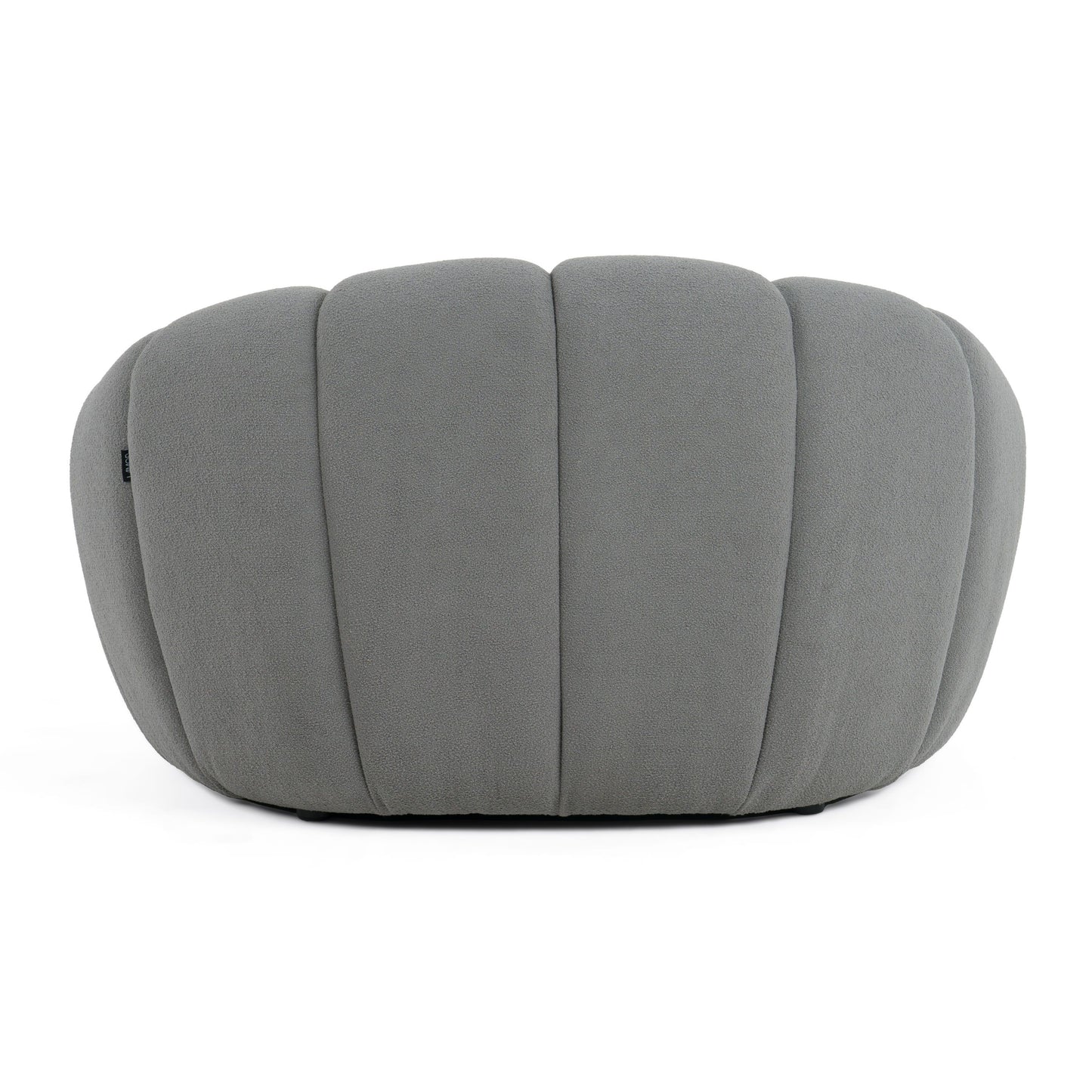 Divani Casa Yolonda Modern Curved Light Grey Fabric Chair - Elegant and Comfortable Accent Chair for Your Space