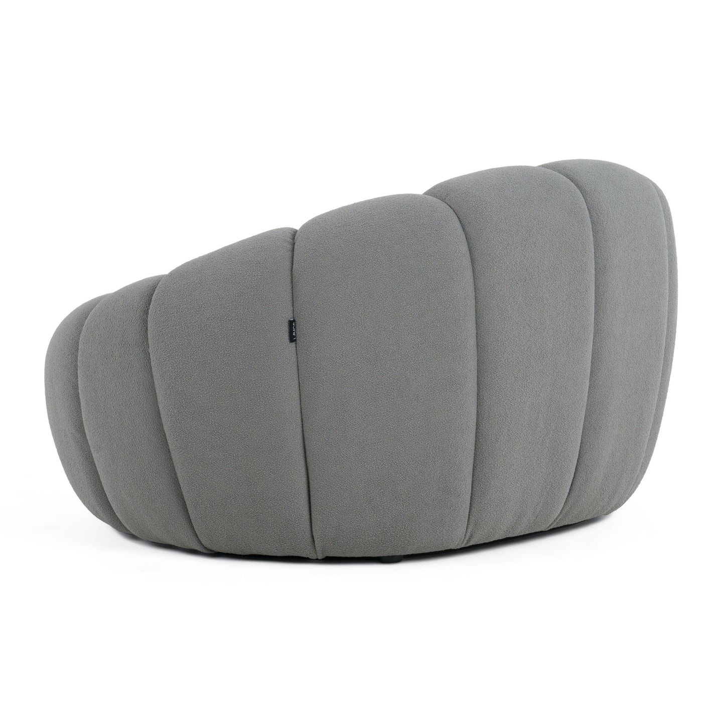 Divani Casa Yolonda Modern Curved Light Grey Fabric Chair - Elegant and Comfortable Accent Chair for Your Space