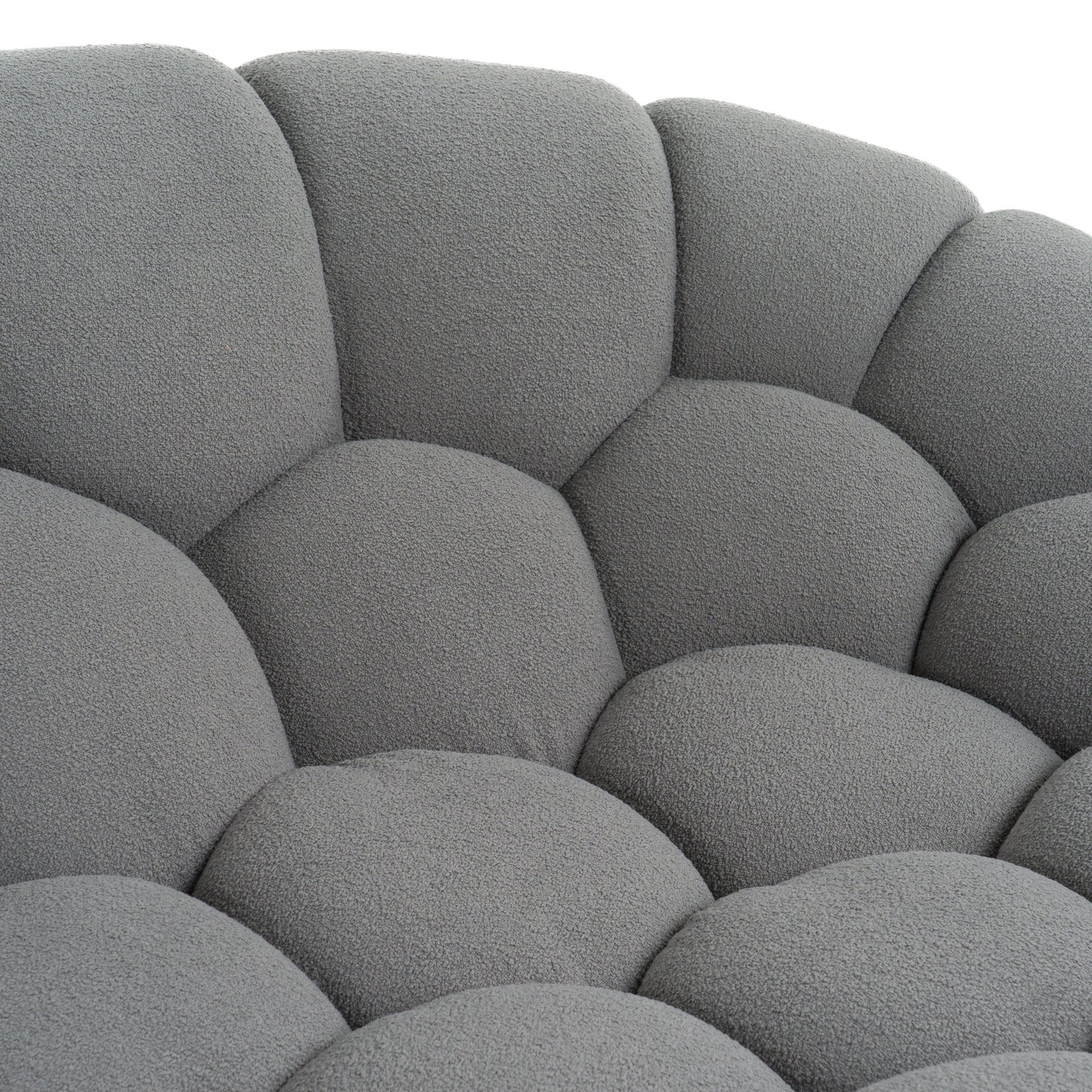 Divani Casa Yolonda Modern Curved Light Grey Fabric Chair - Elegant and Comfortable Accent Chair for Your Space