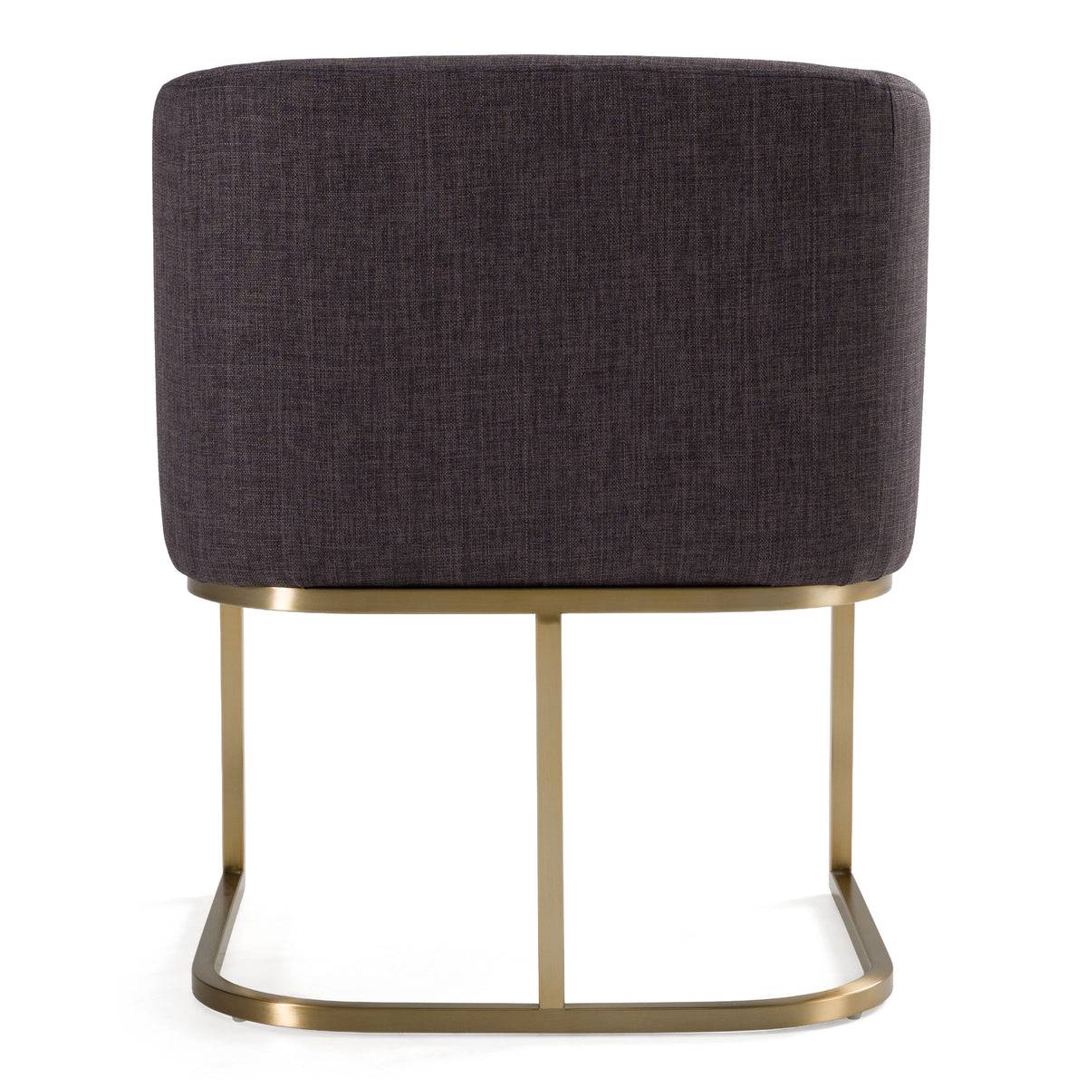 Yukon Grey Fabric and Antique Brass Dining Chair