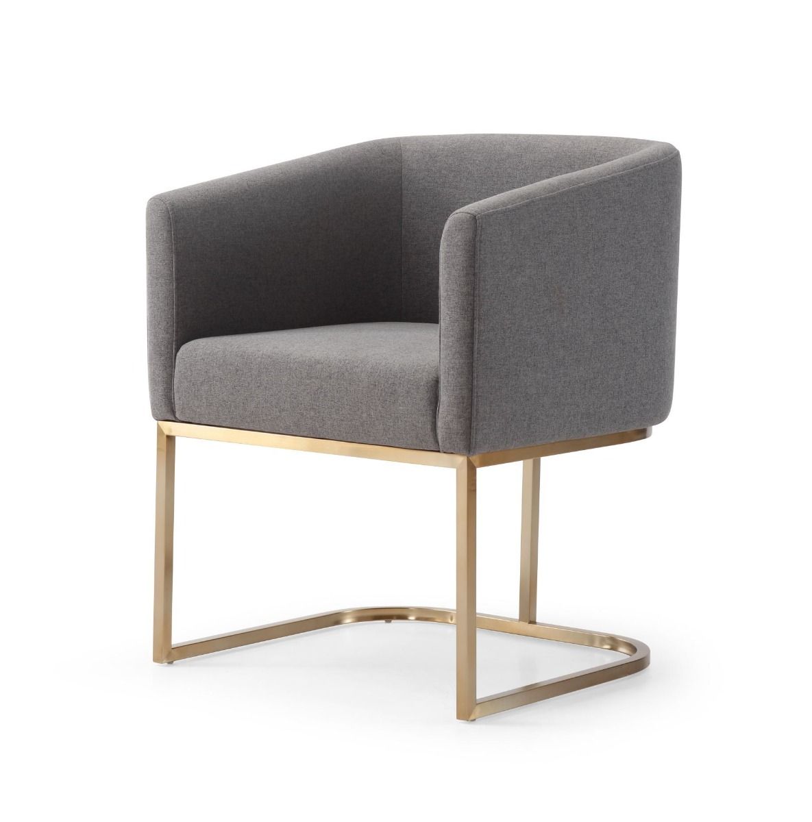 Modrest Yukon - Modern Dark Grey Fabric Dining Chair