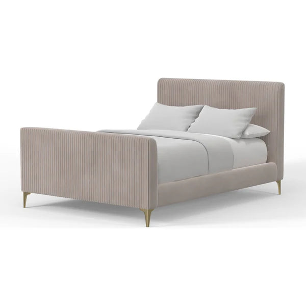 Zaldy Light Grey Platform Bed - Sleek Modern Design with Minimalist Appeal