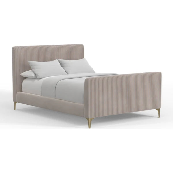 Zaldy Light Grey Platform Bed - Sleek Modern Design with Minimalist Appeal