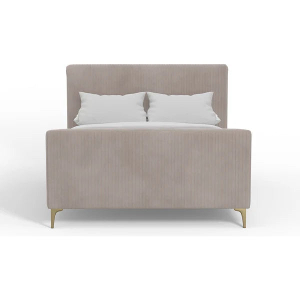 Zaldy Light Grey Platform Bed - Sleek Modern Design with Minimalist Appeal