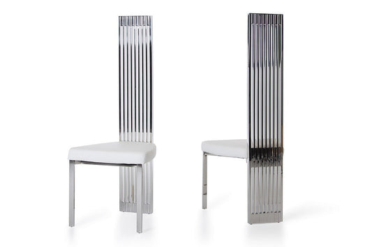 Modrest Elise Modern White Leatherette Dining Chair - Stylish Design Furniture