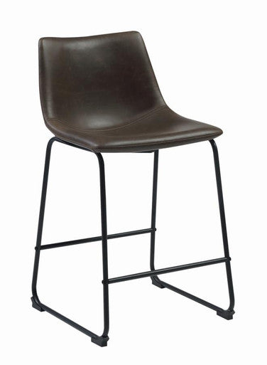 Brown Counter Height Stools (Set of 2) β Classic Style and Comfortable Seating for Elevated Dining Spaces
