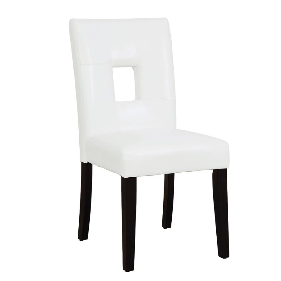Shannon Open Back Upholstered Dining Chairs (Set of 2) β White Finish for Contemporary Charm and Comfortable Dining Seating