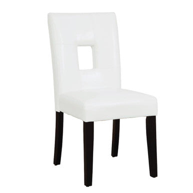 Shannon Open Back Upholstered Dining Chairs (Set of 2) β White Finish for Contemporary Charm and Comfortable Dining Seating