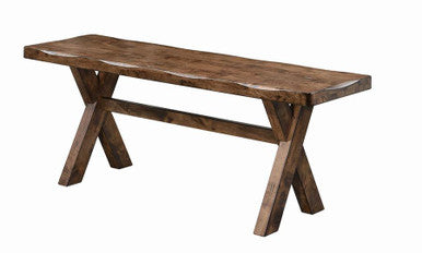 Alston Casual Knotty Nutmeg Bench - Warm and Rustic Bench for Dining Rooms or Entryways