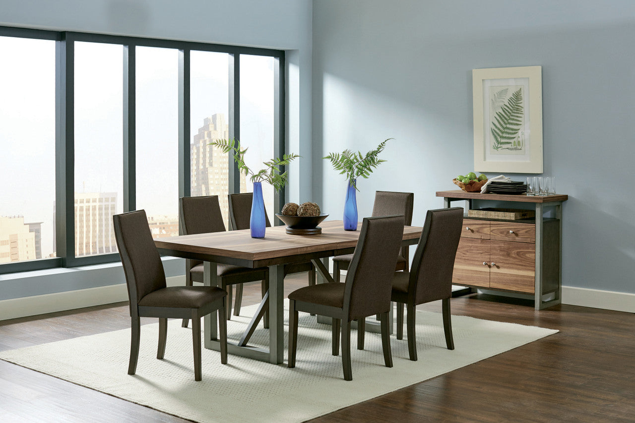 Spring Creek Dining Table β Natural Walnut Finish with Extension Leaf for Versatile Style and Spacious Dining