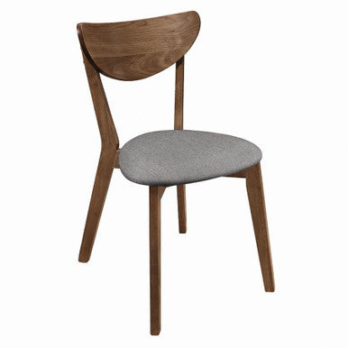 Alfredo Upholstered Dining Chairs in Natural Walnut (Set of 2) - Comfortable and Elegant Chairs for Modern Dining Spaces