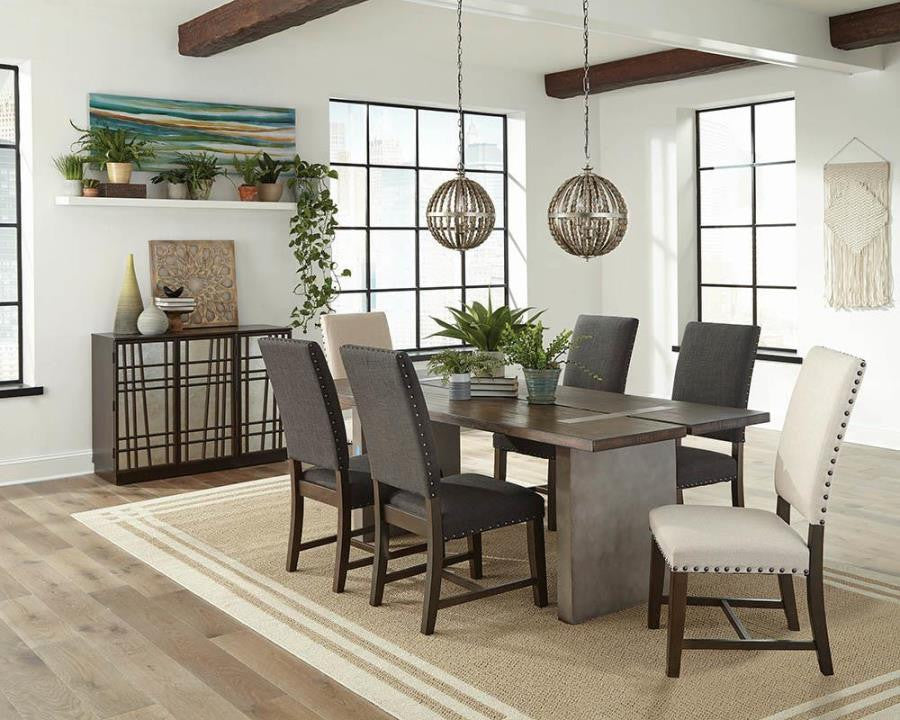 Twain Upholstered Dining Side Chair in Beige (Set of 2) - Stylish and Comfortable Chairs for Elegant Dining Spaces