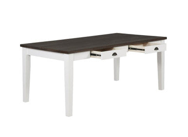 Kingman 4-Drawer Dining Table Espresso and White β Functional Style with Ample Storage Space