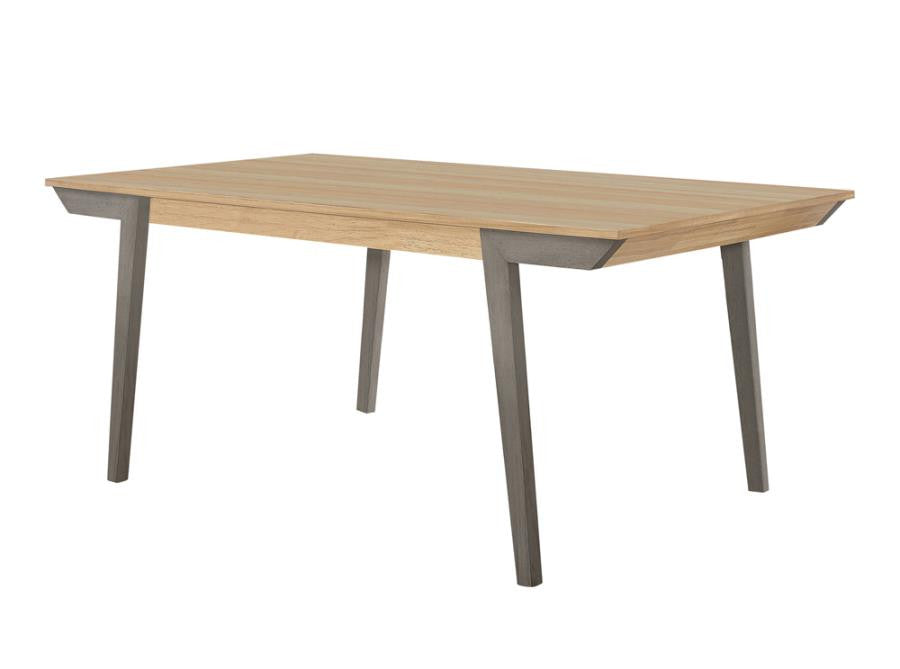 Nogales Wooden Dining Table Acacia and Coastal Grey β Rustic Charm with a Modern Touch for Your Dining Space