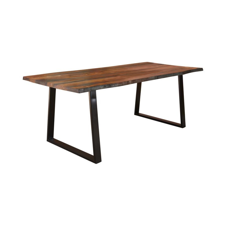Ditman Live Edge Dining Table Grey Sheesham and Black β Rustic Elegance with a Contemporary Twist