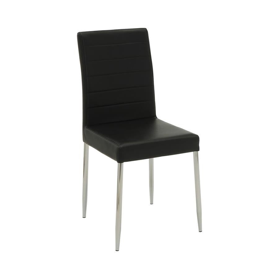 Vance Upholstered Dining Chairs (Set of 4) β Black Finish for Sleek Design and Comfortable Dining Seating
