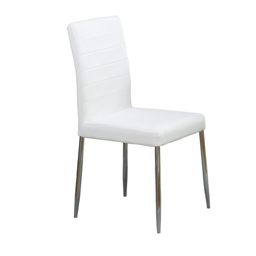 Vance Upholstered Dining Chairs (Set of 4) β White Finish for Modern Elegance and Comfortable Dining Seating
