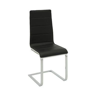 Broderick Upholstered Side Dining Chairs in Black and White (Set of 4) - Stylish and Comfortable Chairs for Modern Dining Rooms