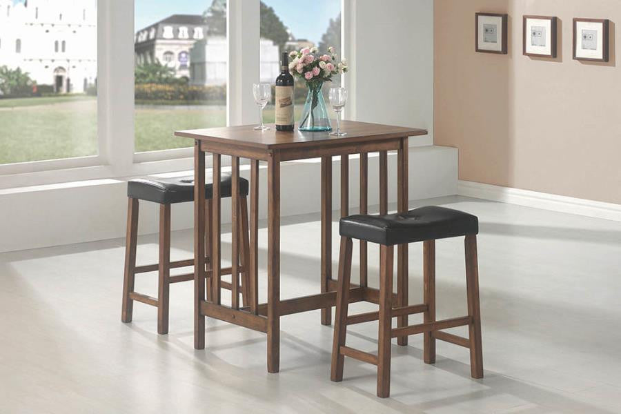 Casual Brown Three-Piece Table Set - Versatile and Stylish Set for Dining or Living Spaces