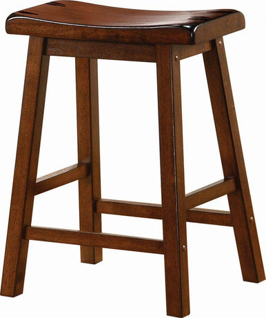 Wooden Counter Height Stools Chestnut (Set of 2) β Classic Style with Durable Comfort for Your Kitchen or Bar