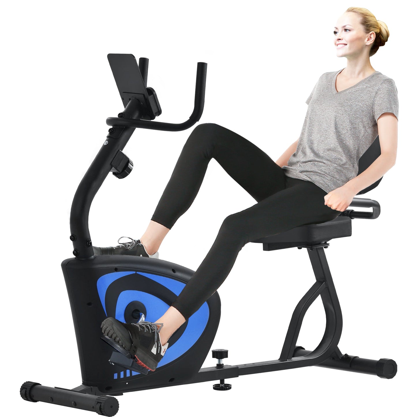 Visal Recumbent Indoor Exercise Bike 8 Level Adjustable Magnetic Resistance Quick Adjustable Seat