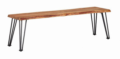 Sherman Wood Dining Bench β Natural Acacia Finish for Rustic Charm and Versatile Seating Elegance