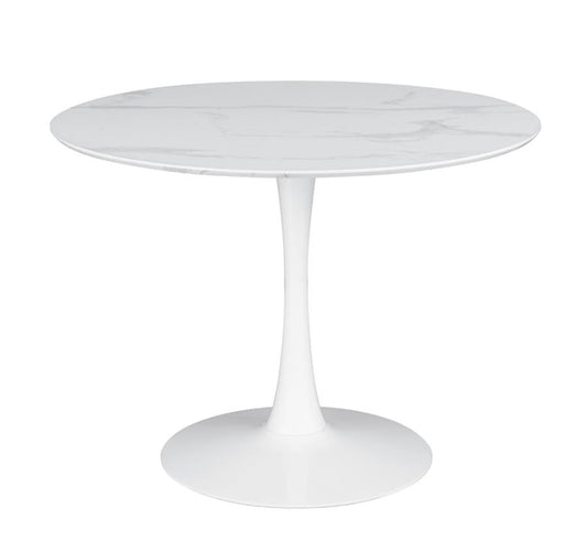 Arkell 40-Inch Round Pedestal Dining Table White β Elegant and Spacious for Modern Dining - Stylish Design Furniture