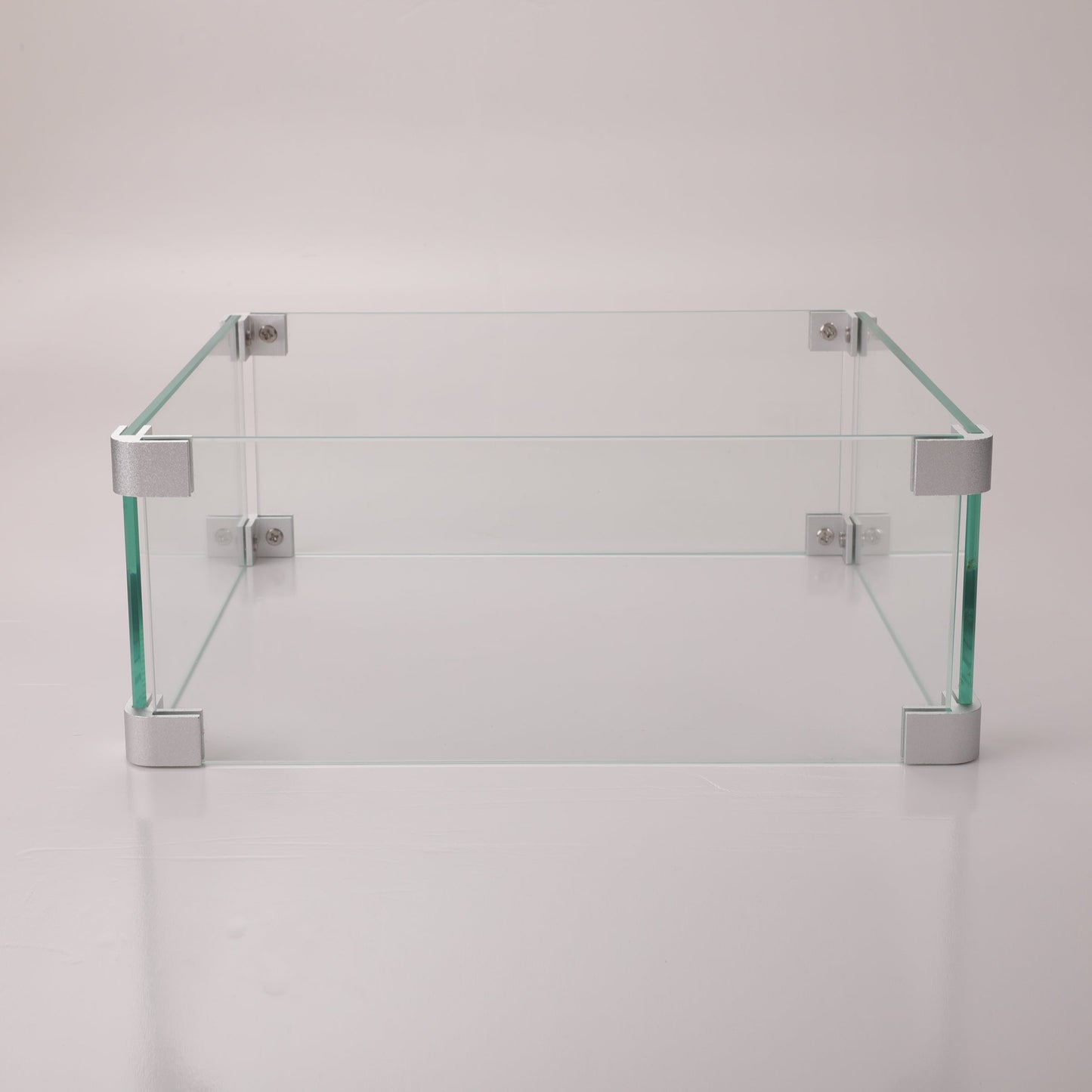 Questo Square Glass Wind Gurad For Fire Table