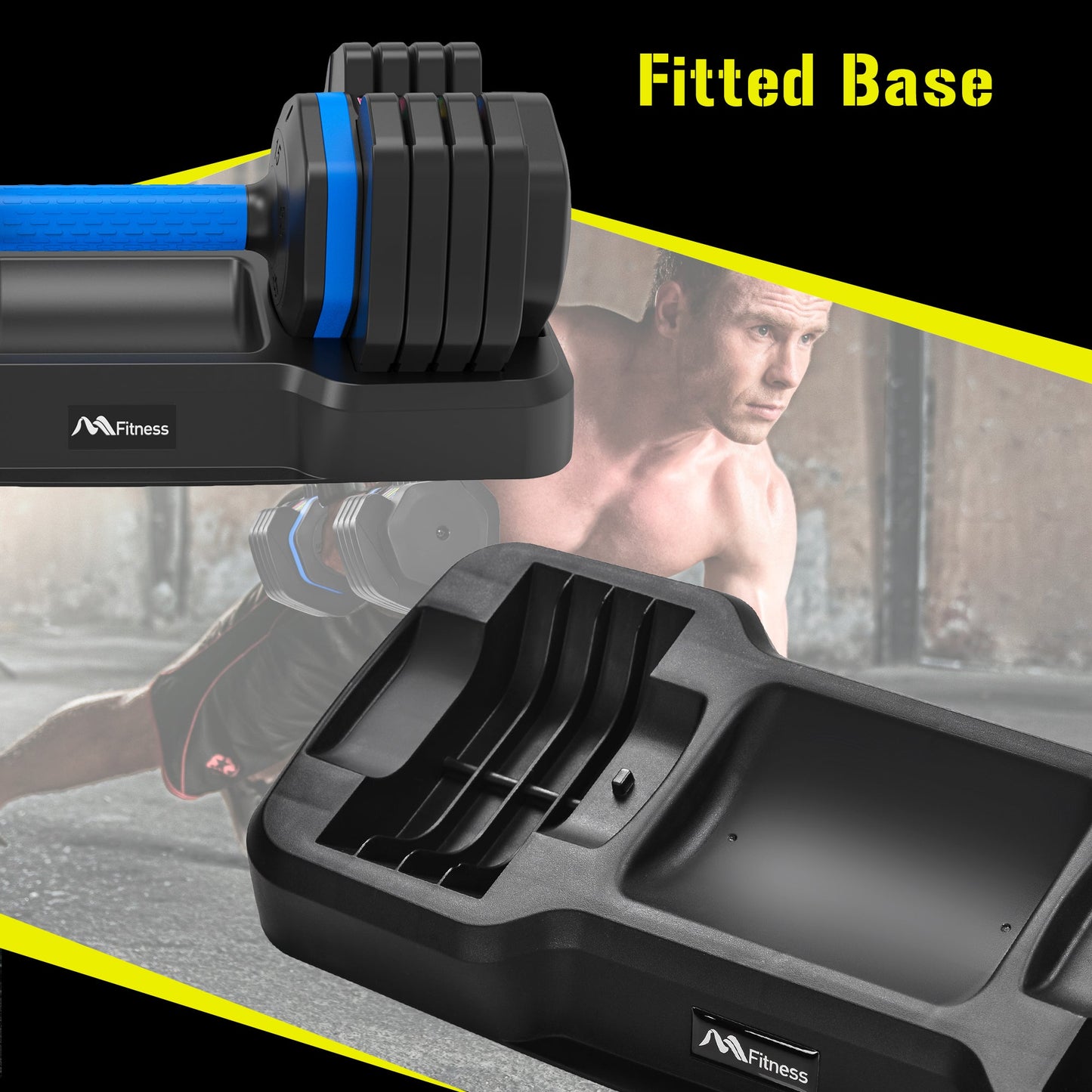 Kendall Adjustable Dumbbell with Tray 55lb Single Fast Exercise Fitness