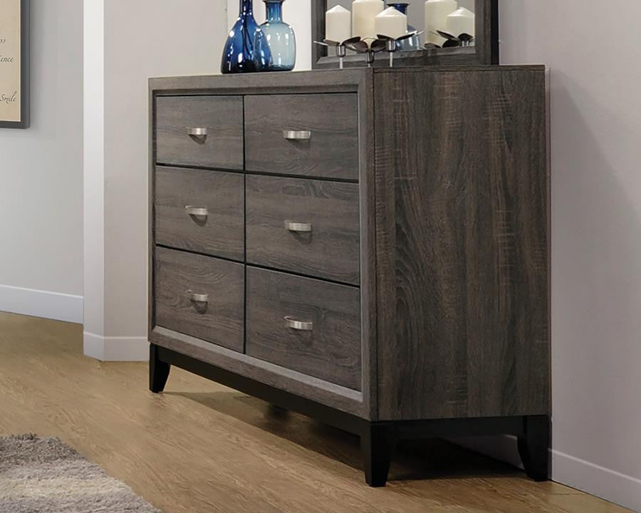 Watson Rustic Grey Oak Dresser - Stylish and Functional Storage Solution for Rustic-Inspired Bedrooms