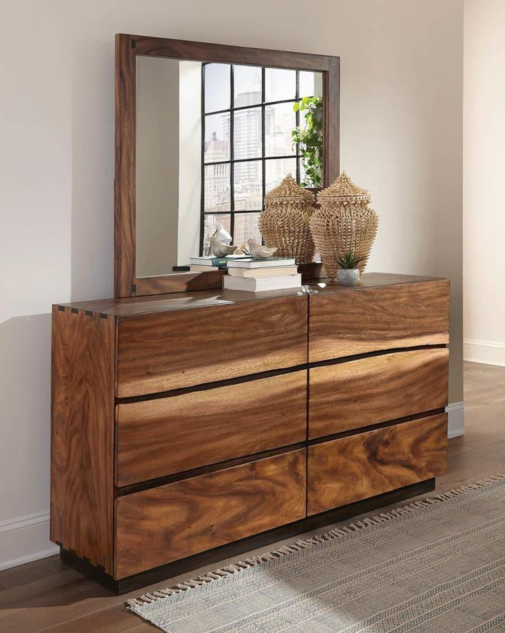 Rustic Smoky Walnut Dresser β Timeless Charm and Spacious Storage for a Warm, Inviting Bedroom