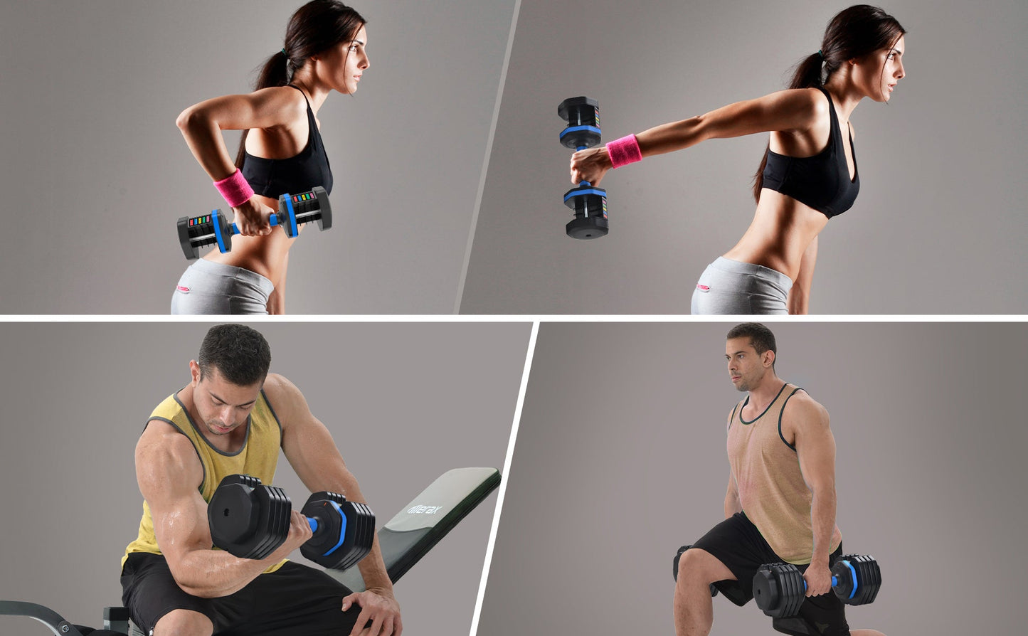 Kendall Adjustable Dumbbell with Tray 55lb Single Fast Exercise Fitness