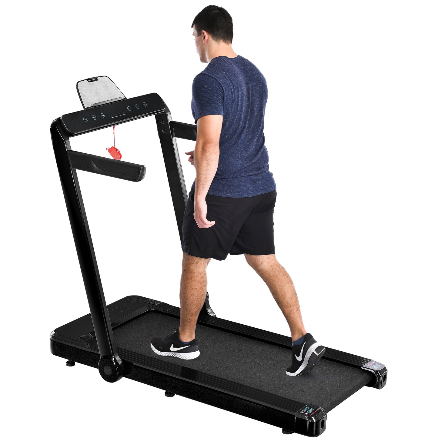 Cruce Electric Folding Treadmill, Installation Free with Bluetooth APP and Speaker, Remote Control with Display for Home, Gym & Office