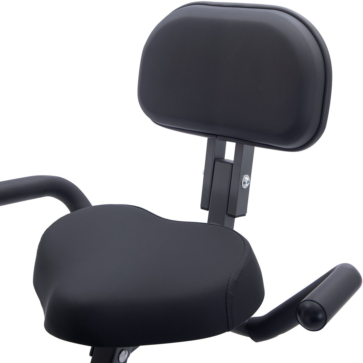 Bolter Folding Exercise Bike with 10-Level Adjustable Resistance, Fitness Upright and Recumbent X- Bike, Arm Bands and Backrest