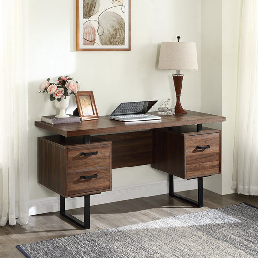 La Spezia Home Office Computer Desk with Drawers Hanging Letter-size Files 59 inch Writing Study Table with Drawers