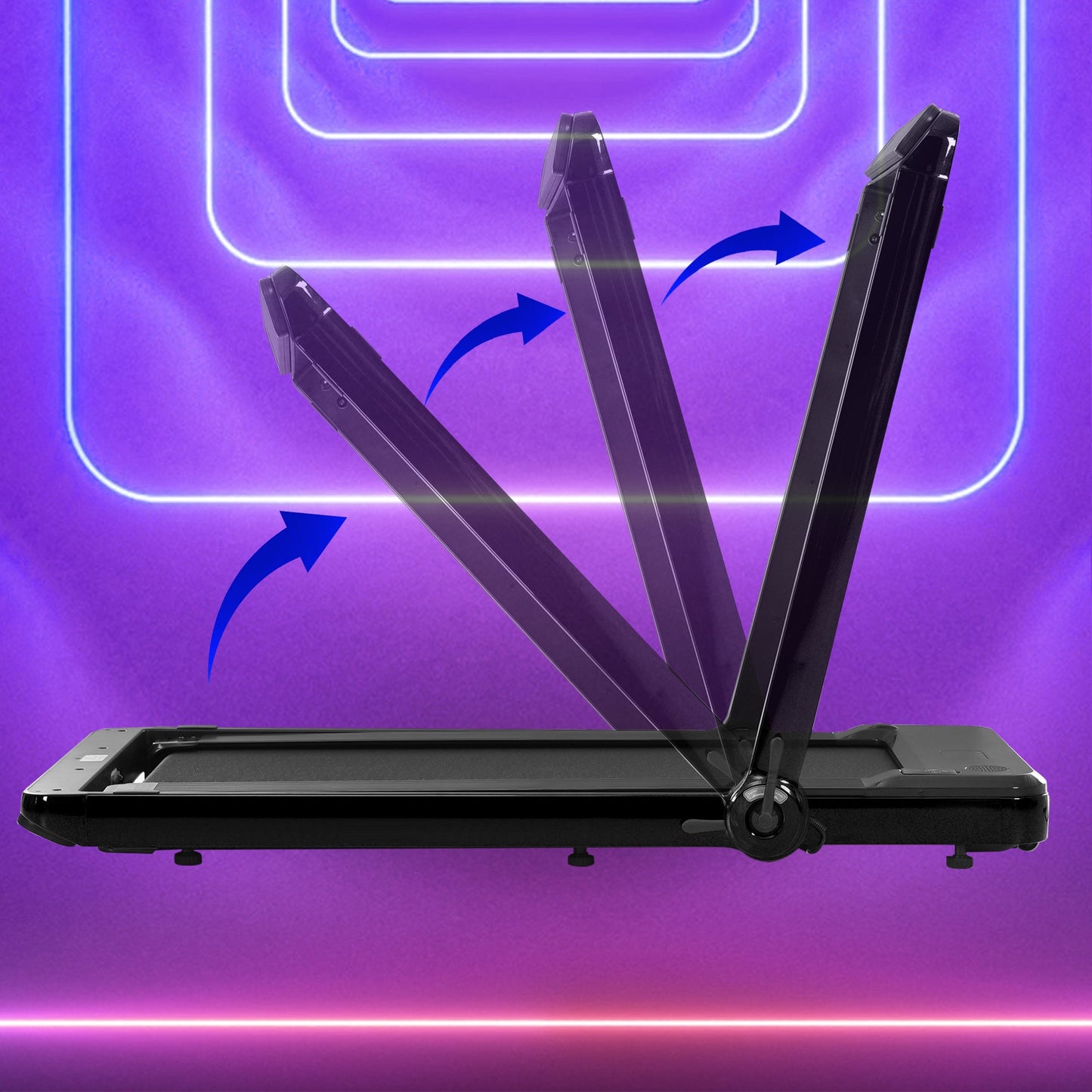 Cruce Electric Folding Treadmill, Installation Free with Bluetooth APP and Speaker, Remote Control with Display for Home, Gym & Office