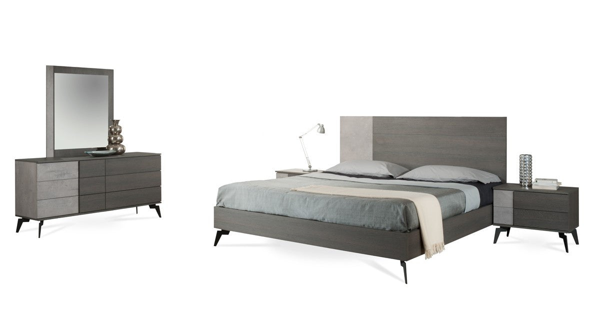 Nova Domus Italian Modern Faux Concrete & Grey Dresser
