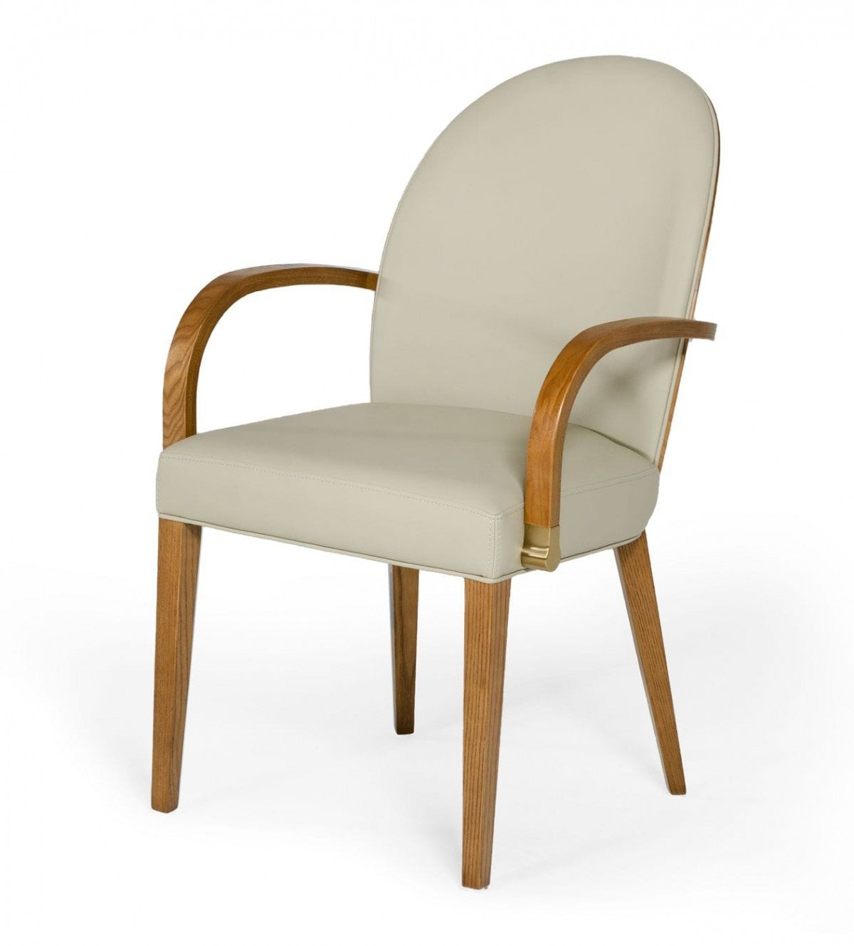 Modrest Rexford - Modern Grey & Walnut Dining Armchair